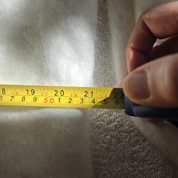 Vintage Lee Sands White Angora  Sweater Beaded Cardigan Grandmacore One Size - Picture 8 of 10